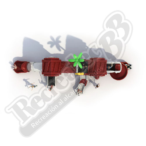 Imagen Juego Infantil Temático código RIBB-2TH010 Vista de Planta