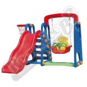 Imagen del Juego infantil con columpio y resbaladilla modelo RIBB-2I011 para escuelas y jardines - Recreatec BB
