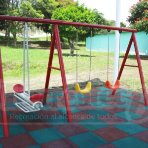 Foto de Instalación del Columpio Múltiple de Uso Rudo RIBB-3i422 | Recreatec BB