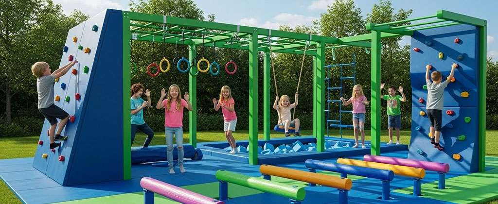 Beneficios del circuito de Ninja Warrior para niños Imagen de Beneficios del circuito de Ninja Warrior para niños