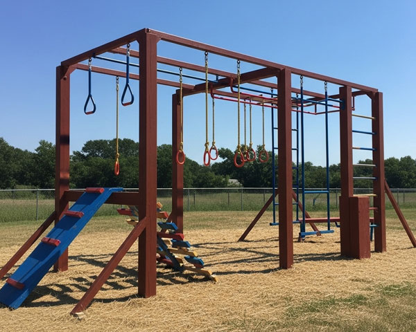 Circuito tipo Ninja Warrior al aire libre imagen de Circuito tipo Ninja Warrior al aire libre