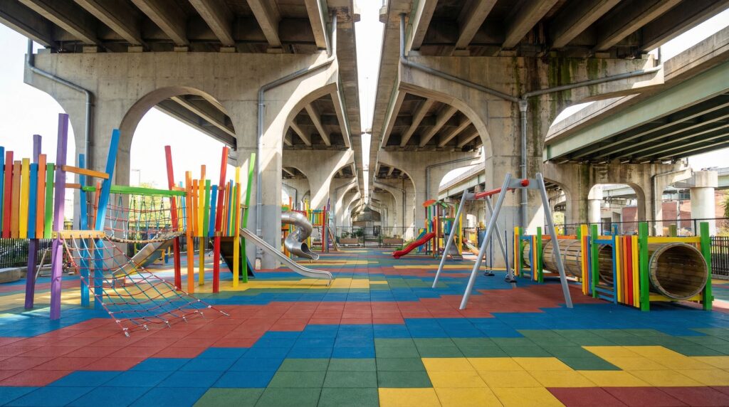 Imagen de Bajo puentes como escenarios recreativos y deportivos