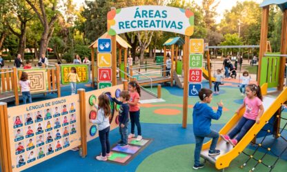 imagen de áreas recreativas para niños con discapacidad auditiva
