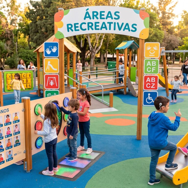 imagen de áreas recreativas para niños con discapacidad auditiva
